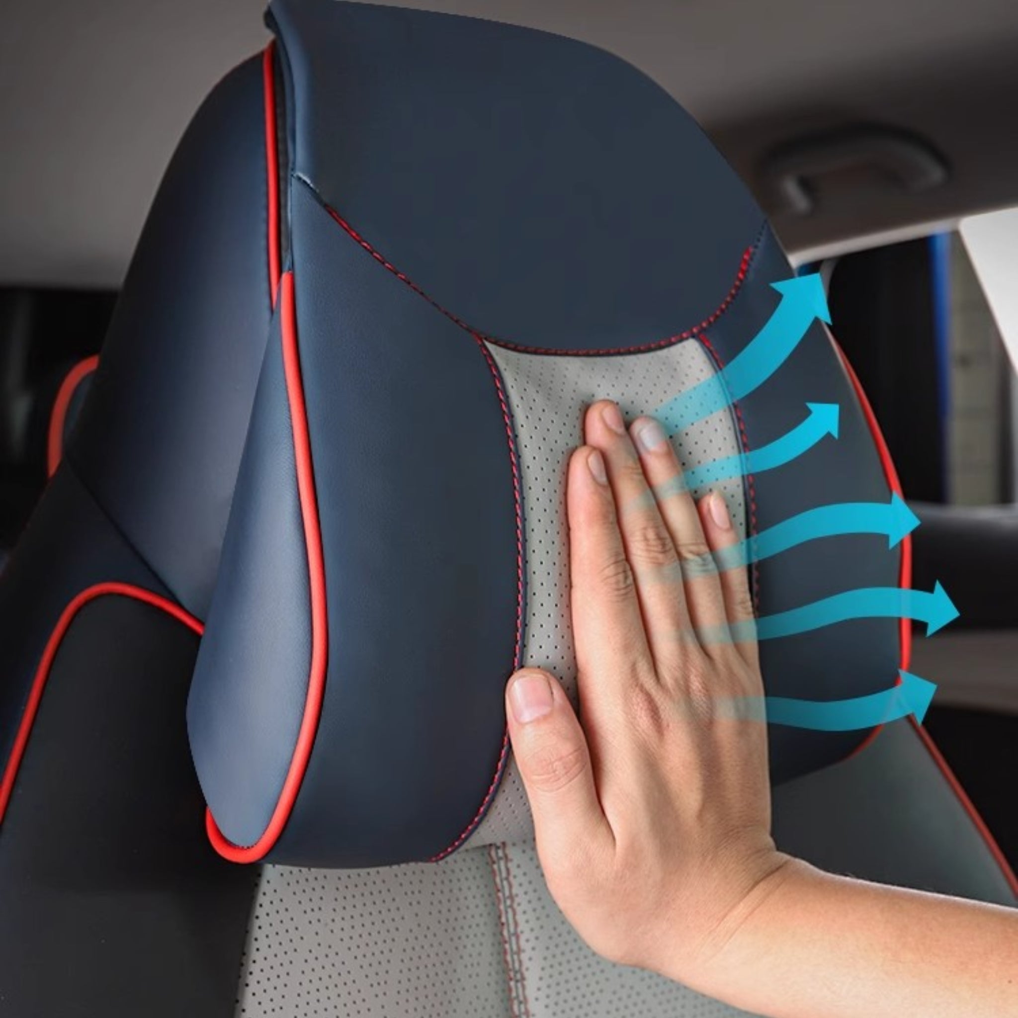 Headrest & Lumbar Pillow Set for BYD (2 Pcs) - Image 7