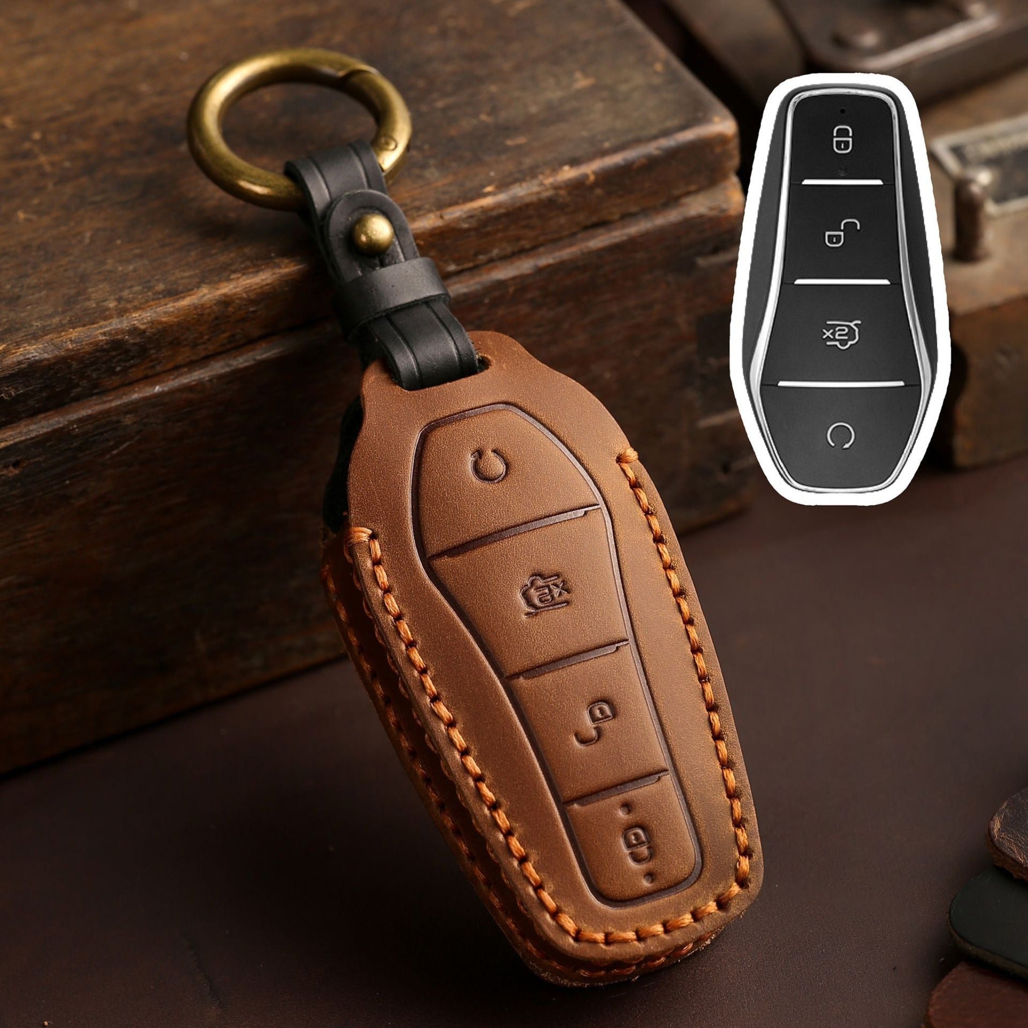 Key Premium Leather Case for BYD - Image 2